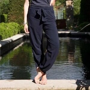 Paskho Black Serene Joggers Pants Bow Tie Waist Size Medium